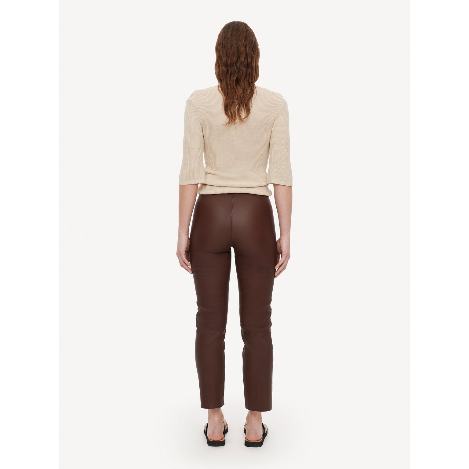 Florentina Leather Trousers - Chestnut