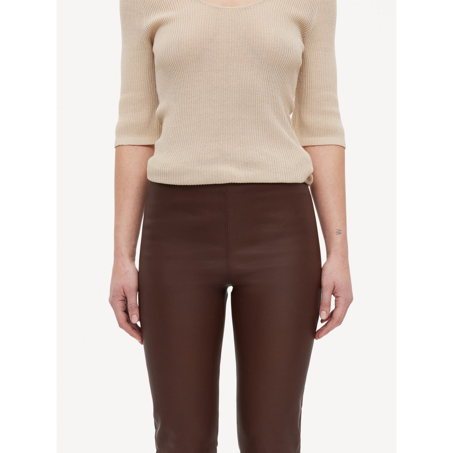 Florentina Leather Trousers - Chestnut