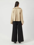 Yaselsana Ls Short Trenchcoat - Travertine