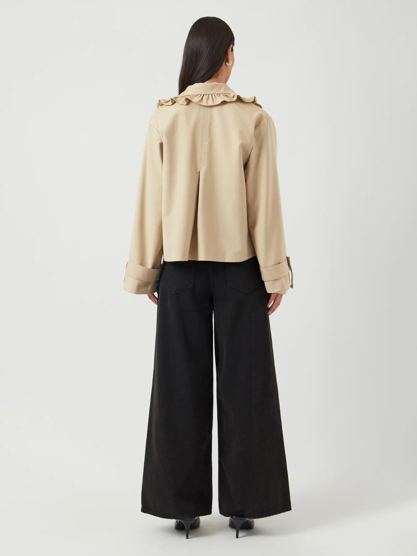 Yaselsana Ls Short Trenchcoat - Travertine