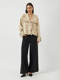 Yaselsana Ls Short Trenchcoat - Travertine