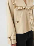 Yaselsana Ls Short Trenchcoat - Travertine