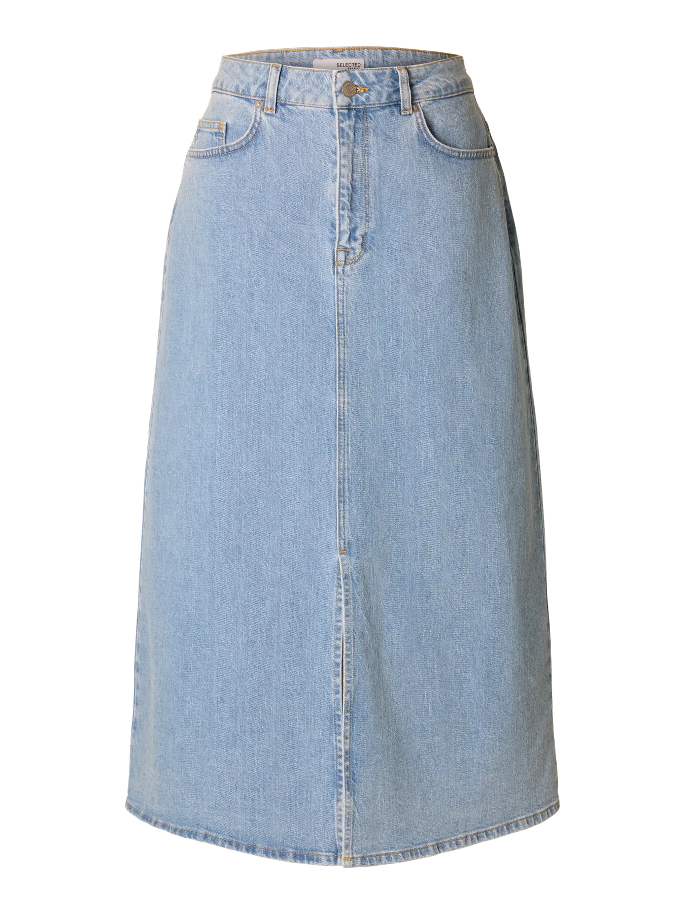 Selected Femme Krista-Gerda maxikjol - Light Blue Denim
