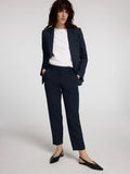 Selected Femme - Rita-Ria Cropped Byxa - Dark Sapphire Melange