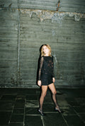 Colette Crystal Dress - Svart Silver