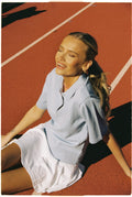 Esther Polo Knit Top - Blue