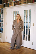 Edith Herringbone Coat - Brown