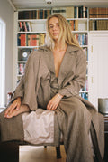Zoe Herringbone Pant - Brown
