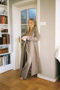 Edith Herringbone Coat - Brown