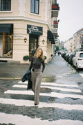 Zoe Herringbone Pant - Brown