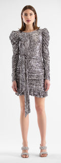 Serena Sequin Dress - Vintage Grey Sequins