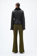 Short Shearling Jacket - Black