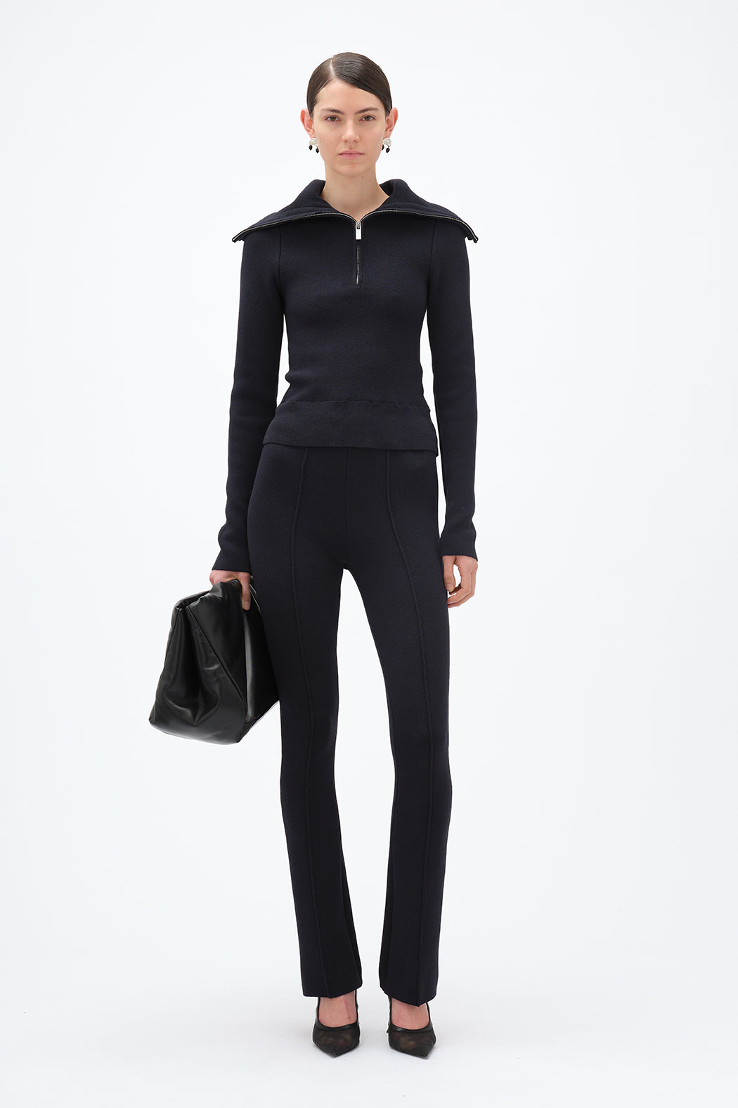 Zipped Collar Knit - Vulcan