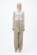 Knitted Slim Cardigan - Tofu Beige