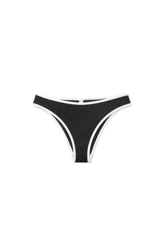 Ribbed Bikini Bottom - Black