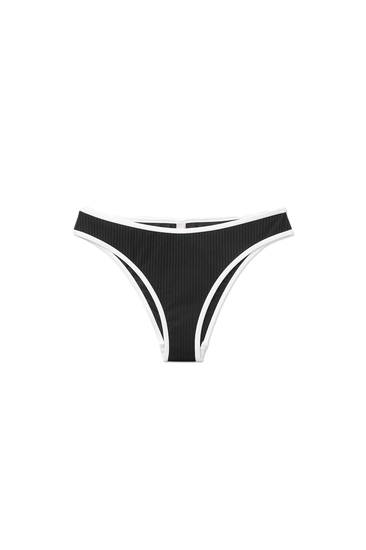 Ribbed Bikini Bottom - Svart