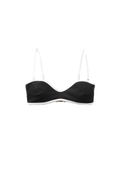 Ribbad bikinitopp - Svart