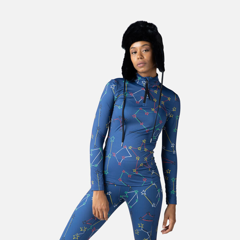 W Booster 1/2 Zip Top - Cosmic Blue