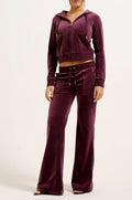 Robertson Classic Velour Zip Hoodie - Winetasting