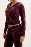 Robertson Classic Velour Zip Hoodie - Winetasting