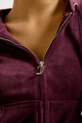 Robertson Classic Velour Zip Hoodie - Winetasting