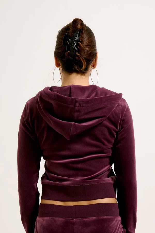Robertson Classic Velour Zip Hoodie - Winetasting
