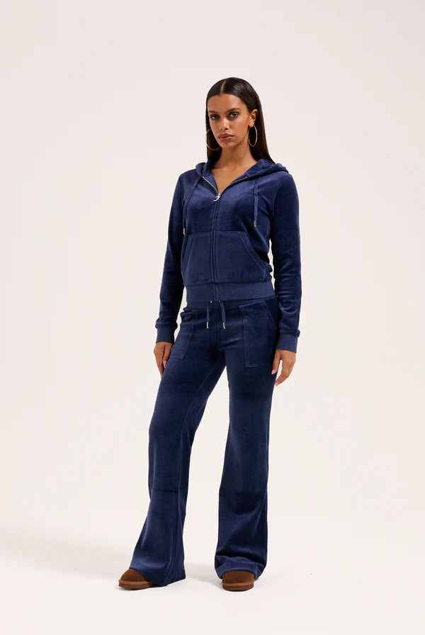 Layla Low Rise Flare Pocketed - Mörkblå