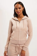 Robertson Classic Velour Zip Hoodie - Mushroom