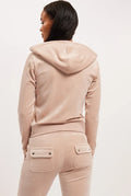 Robertson Classic Velour Zip Hoodie - Mushroom