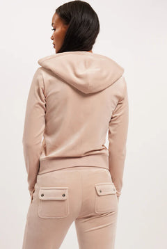 Robertson Classic Velour Zip Hoodie - Mushroom