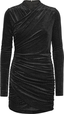 Velvet Ls Mini Dress - Black