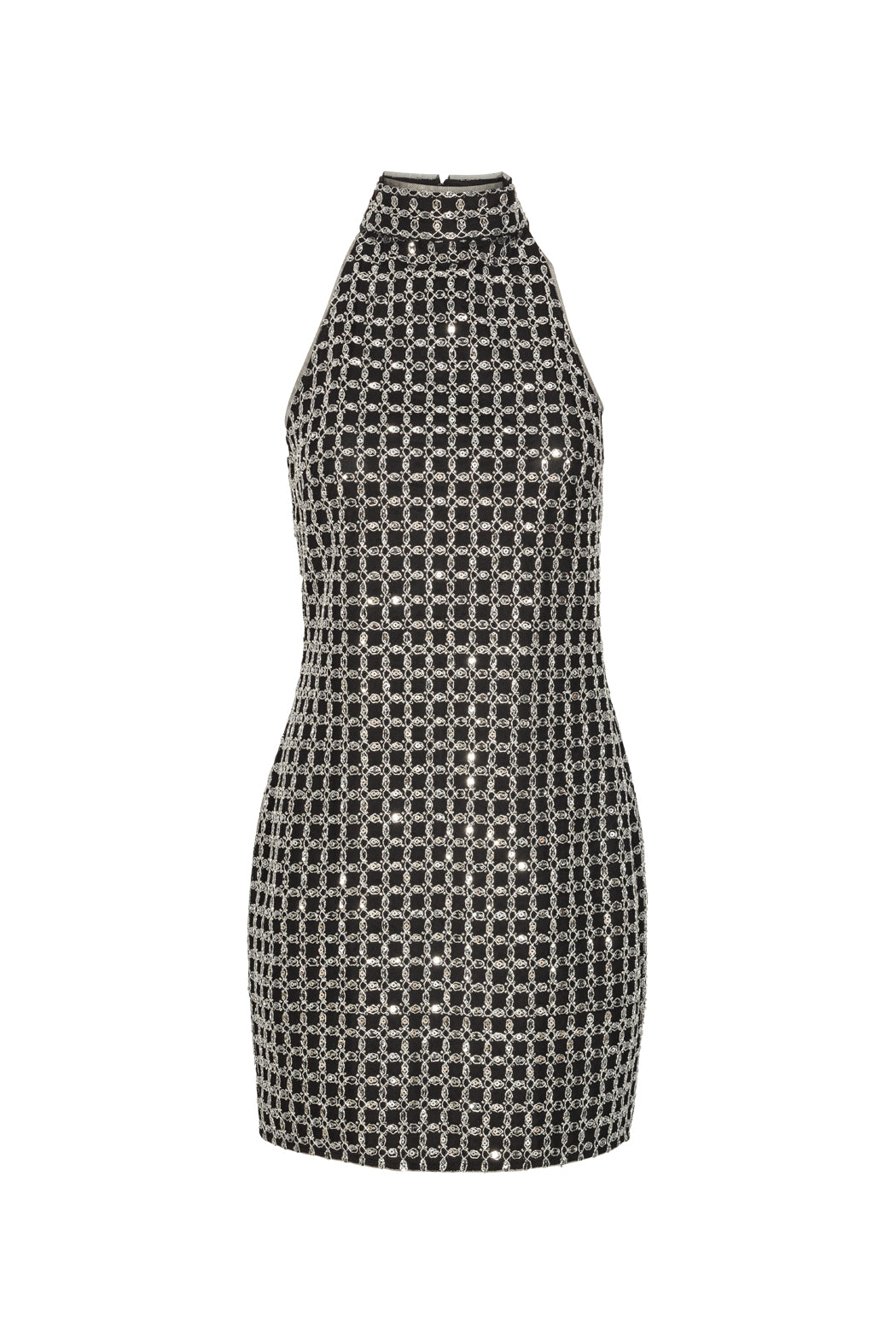 Beaded Halterneck Dress - Svart
