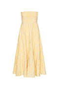 Flower Strapless Dress - Italian Straw