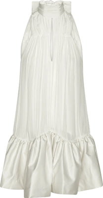 Gathered Mini Dress - Egret