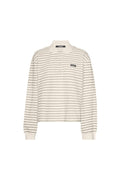 Pique Longsleeve Polo - Egret Comb.