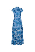 Mesh Capsleeve Maxi Dress - Hydrangea (Blue)