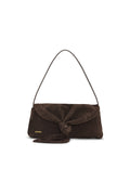 Suede Knot Scarf Bag - Chocolate Torte