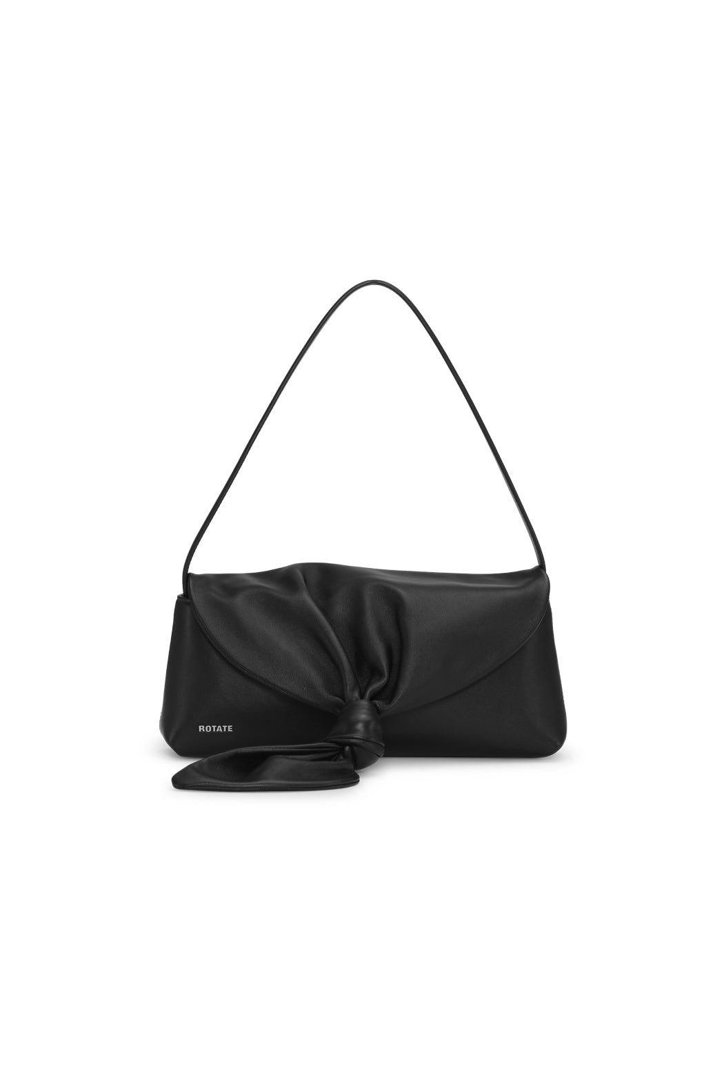 Leather Knot Scarf Bag - Svart