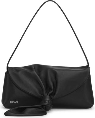 Leather Knot Scarf Bag - Svart