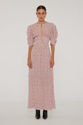 Printed Maxi Flowy Dress - Happy Hearts + Bright
White Comb