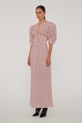 Printed Maxi Flowy Dress - Happy Hearts + Bright
White Comb