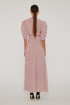 Printed Maxi Flowy Dress - Happy Hearts + Bright
White Comb