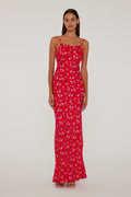 Printed Maxi Dress - Wildeve Cluster + High
Risk Red Comb