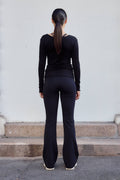 Basic Wrap Sweater - Svart