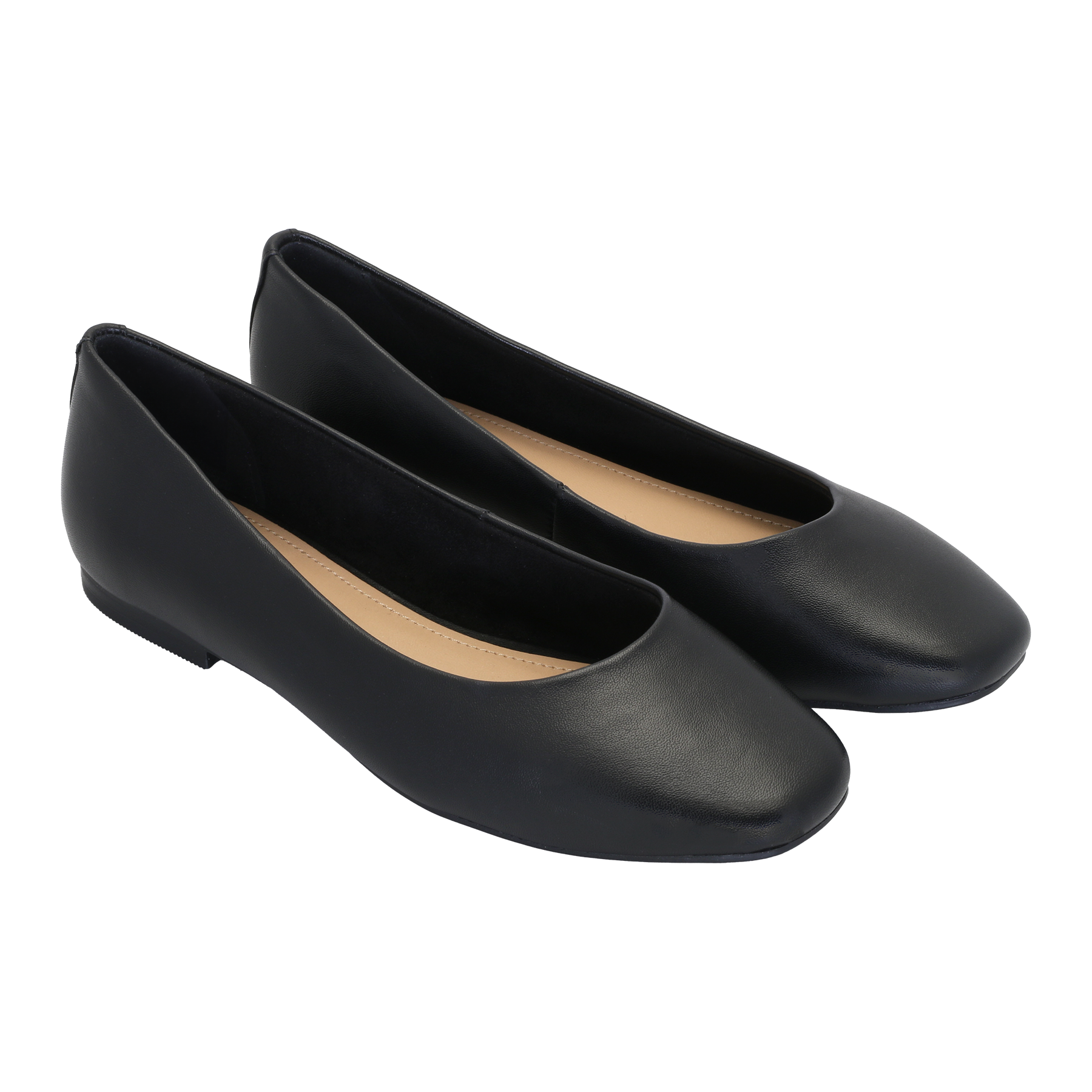 Trieste Ballerina Leather - Svart