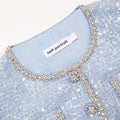 Sequin Boucle Jacket - Blue