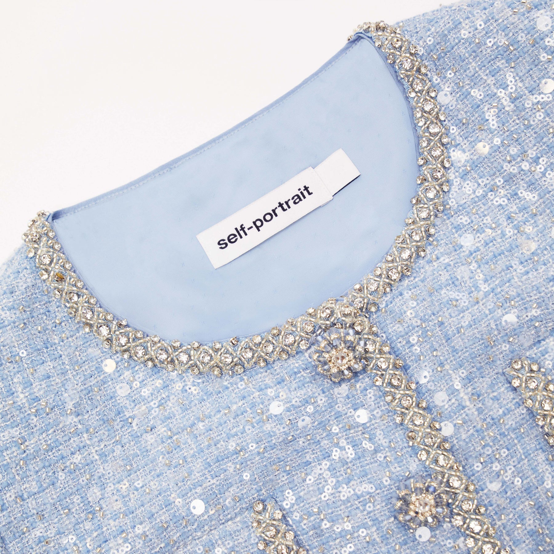 Sequin Boucle Jacket - Blue
