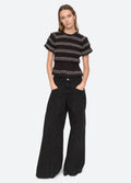 Mable Cambric S/Slv Smocked Top - Black