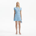 Sequin Knit Mini Dress - Blue