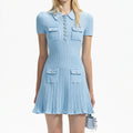 Sequin Knit Mini Dress - Blue